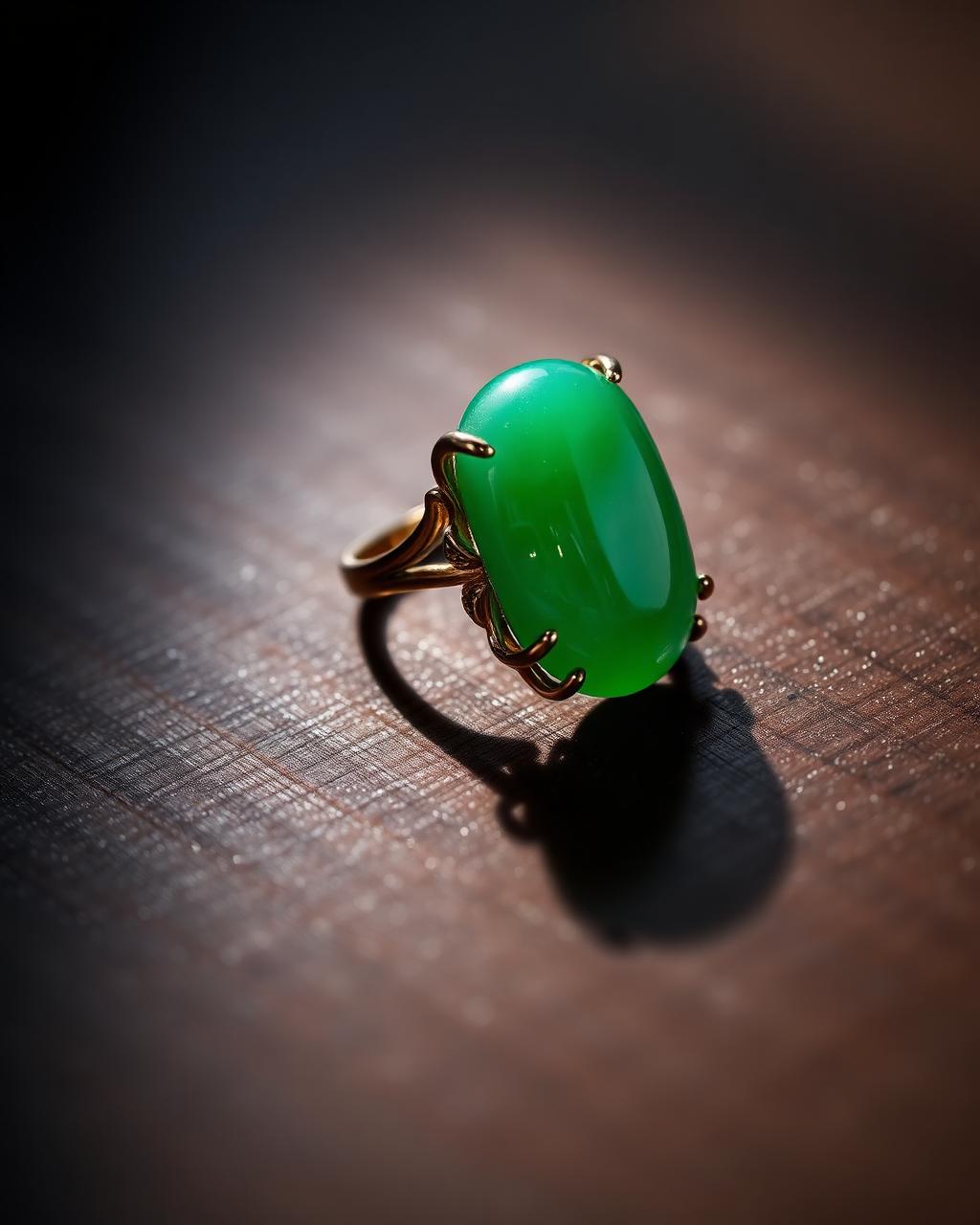 Cabochon Ring · Full Green
